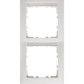 Berker S.1 afdekraam 2V verticaal wit ip20