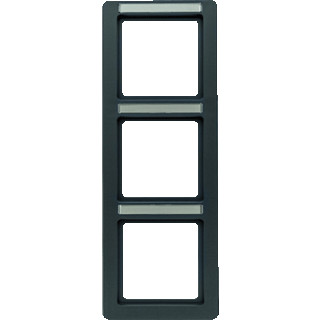 Berker Q.1 afdekraam 3V verticaal antraciet ip20