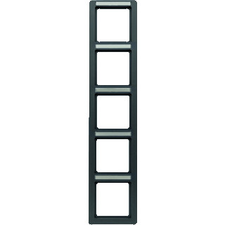 Berker Q.1 afdekraam 5V verticaal antraciet ip20