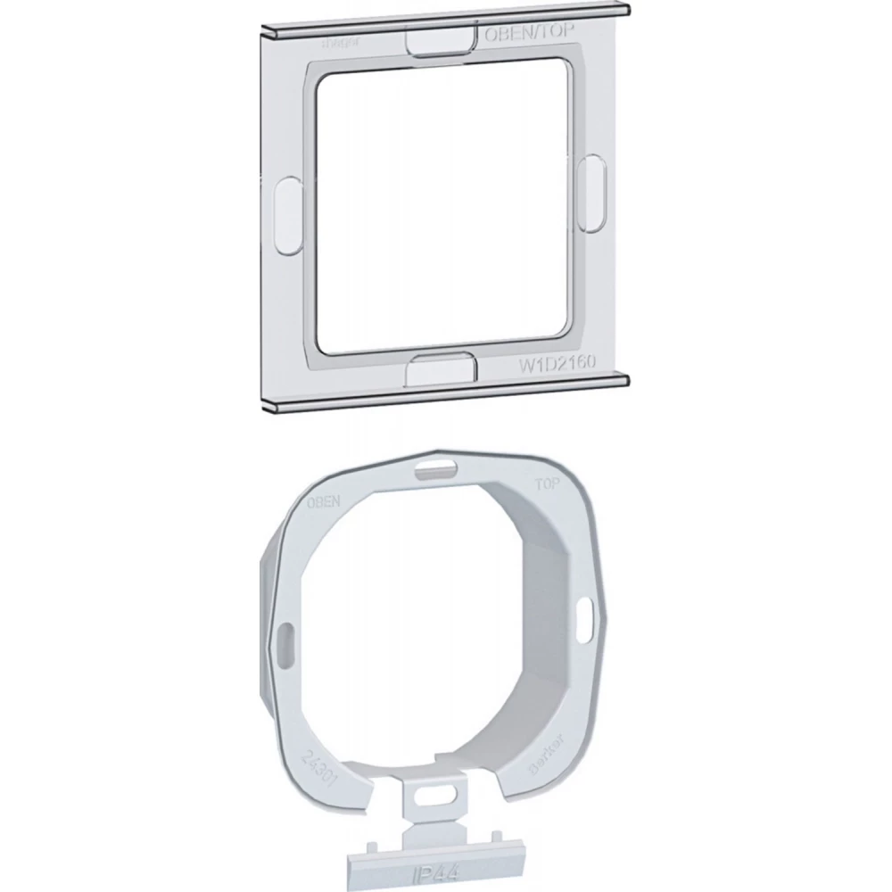 Hager Basiselementen Afdichtingsset Voor wandcontactdozen/centraalplaten, transparant