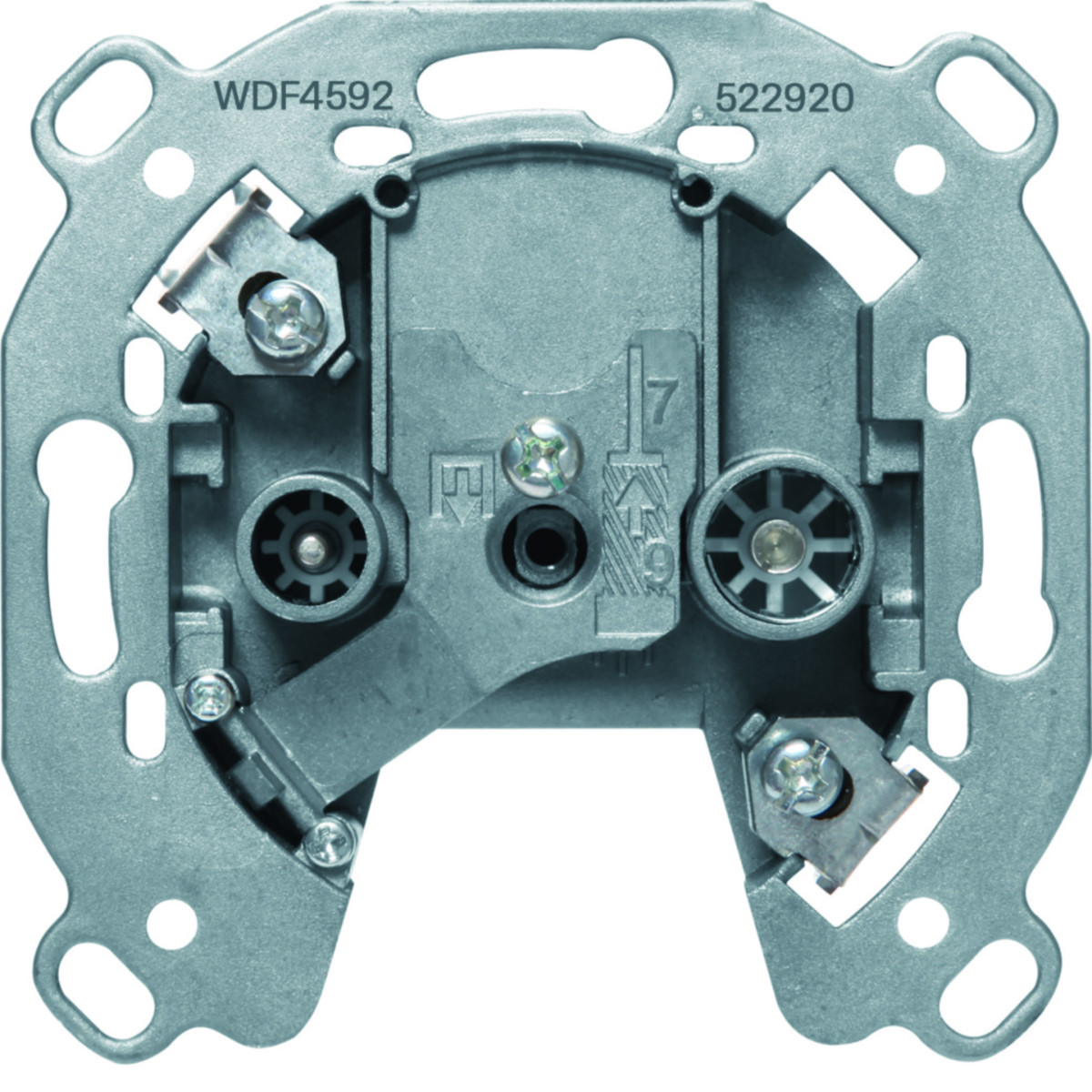 Hager Basiselementen Antennecont.DS. radio/TV, einddoos