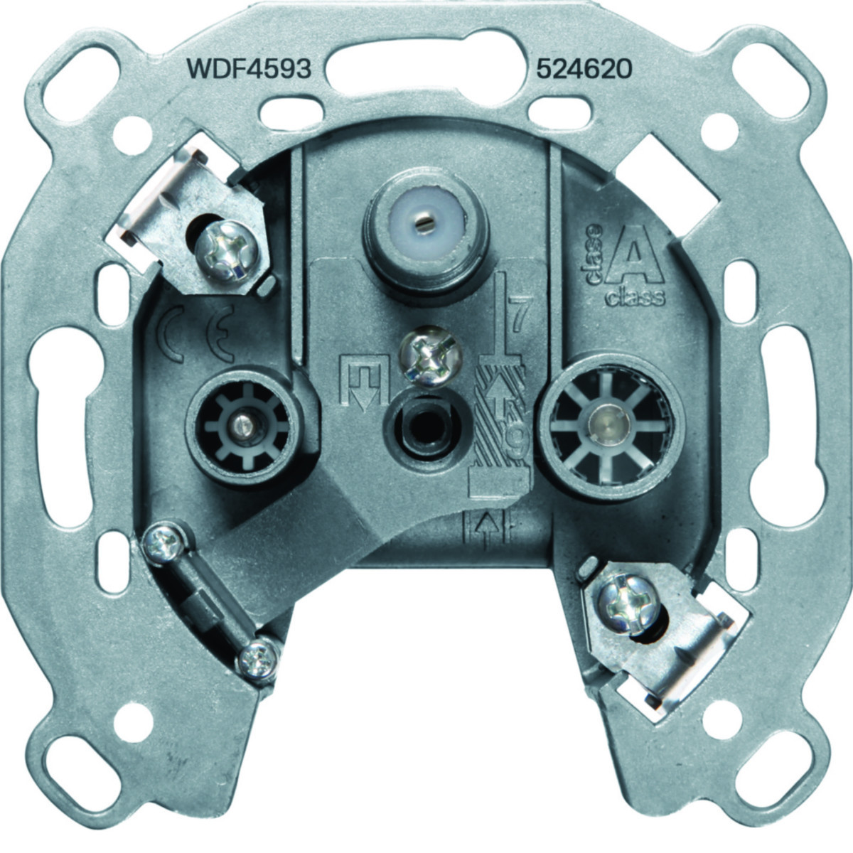 Hager Basiselementen Antennecont.DS. radio/TV/satelliet, einddoos