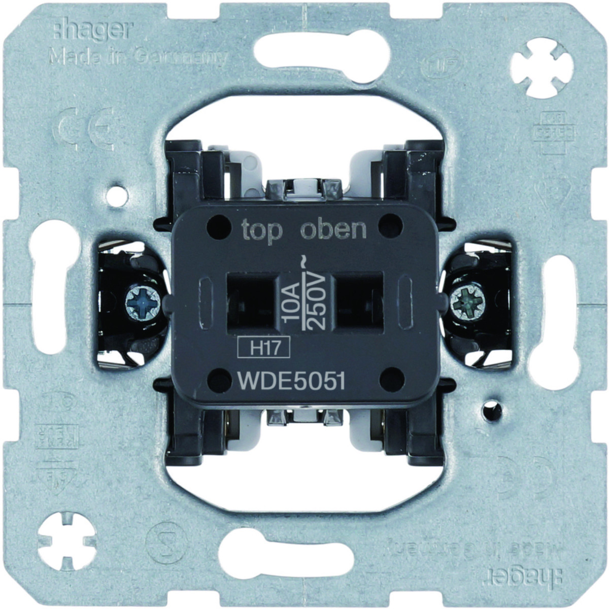 Hager Basiselementen Impulsdrukker-Element voor hotelcard-schakelaaropzet