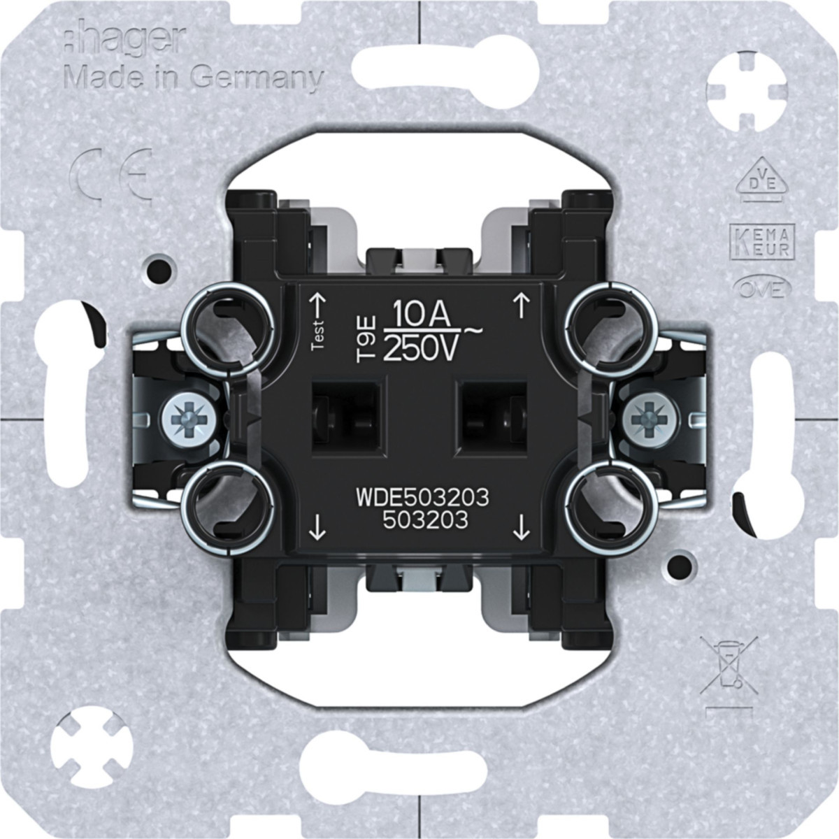 Hager Basiselementen Impulsdrukker Maak- en verbreekcontact, gescheiden ingang