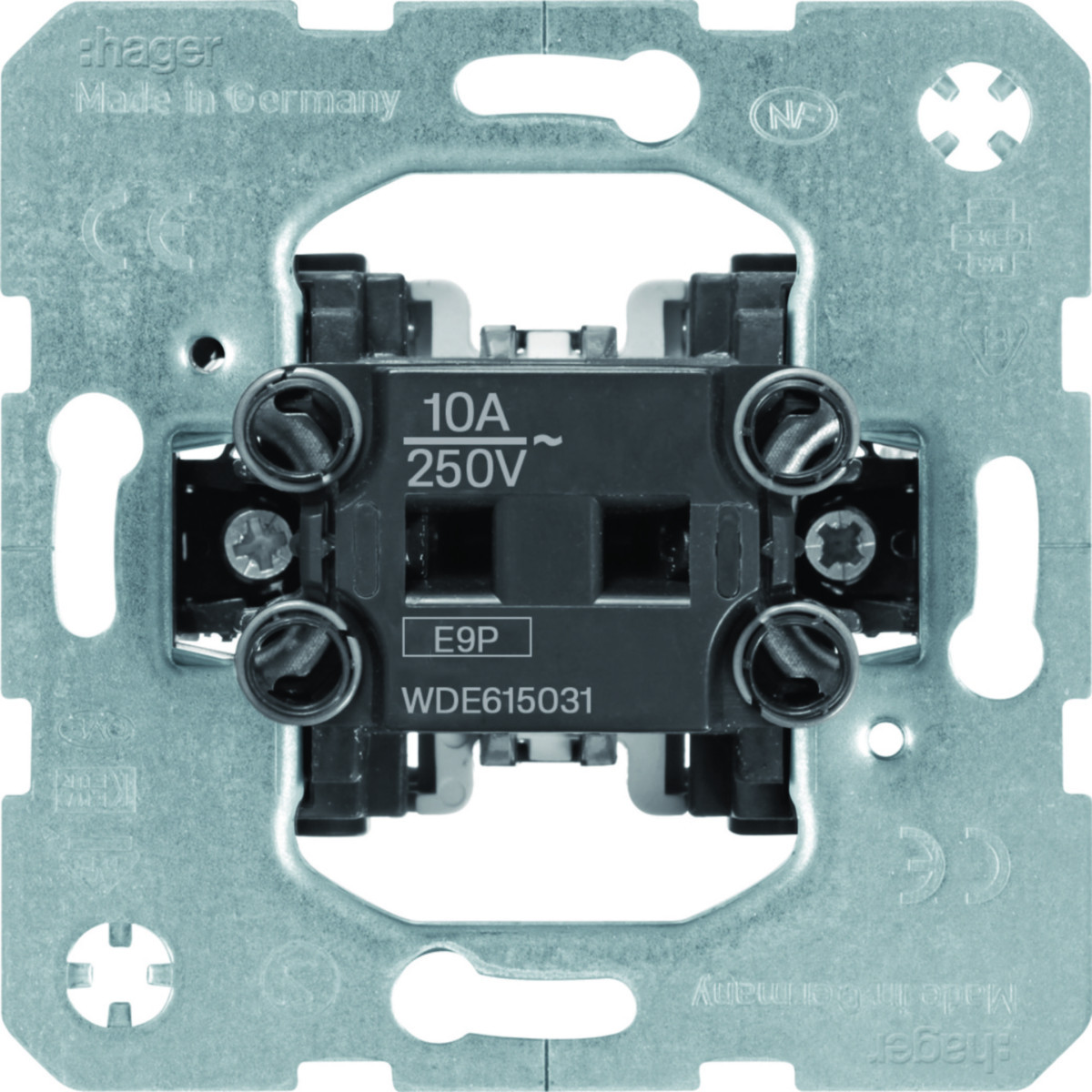 Hager Basiselementen Impulsdrukker Maakcontact zonder spreidklemmen