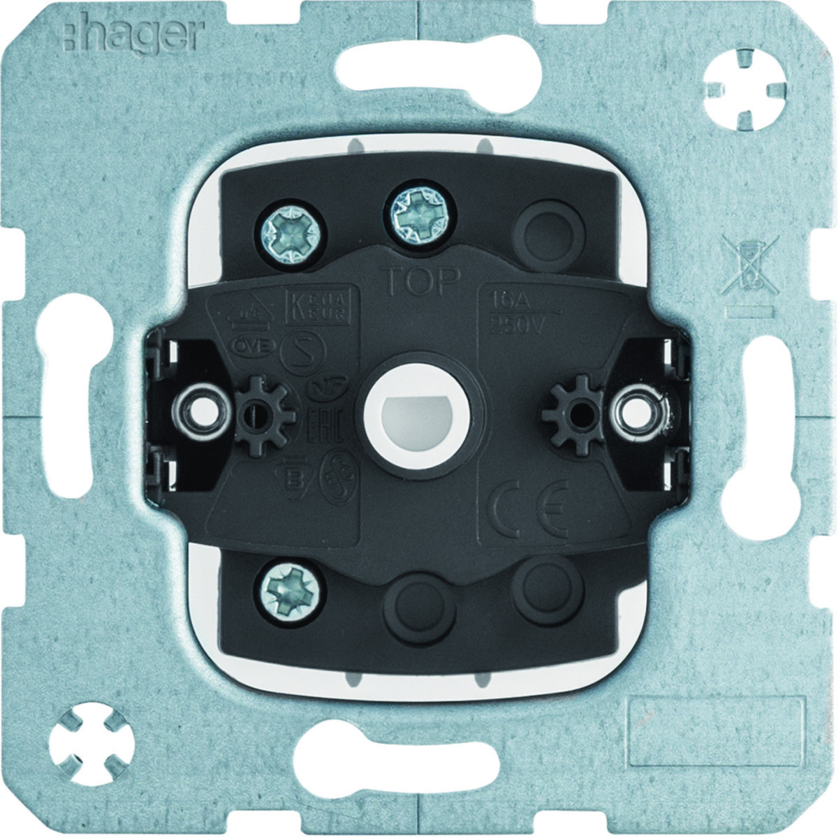 Hager Basiselementen Jaloezieschakelaar 1-polig voor centraaldeel met slot