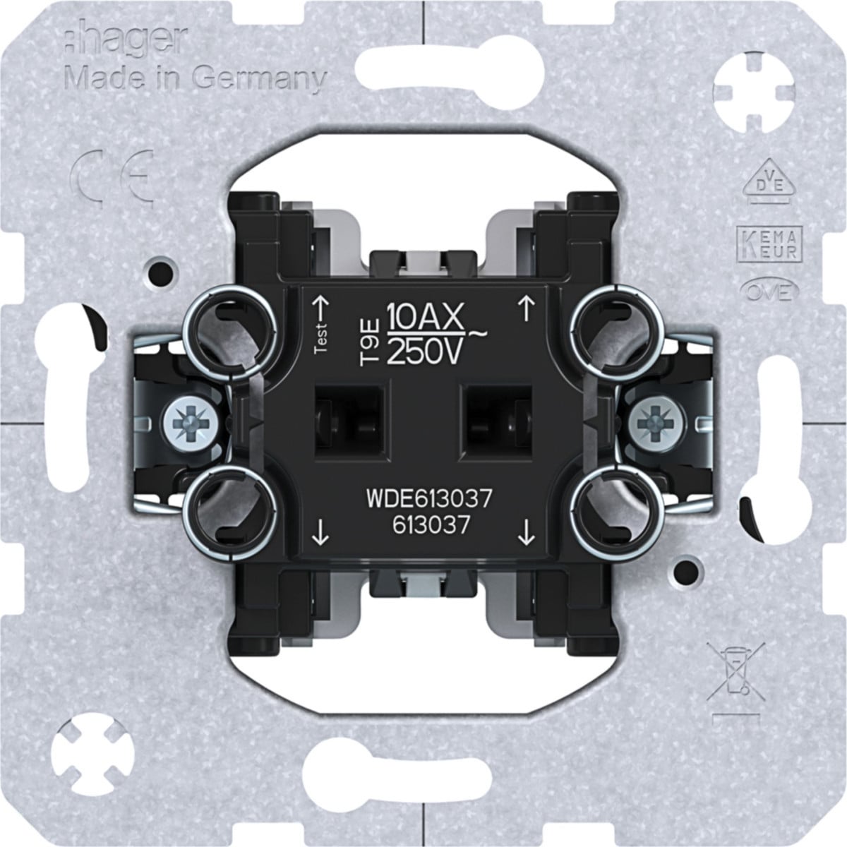 Hager Basiselementen Kruisschakelaar Zonder spreidklemmen