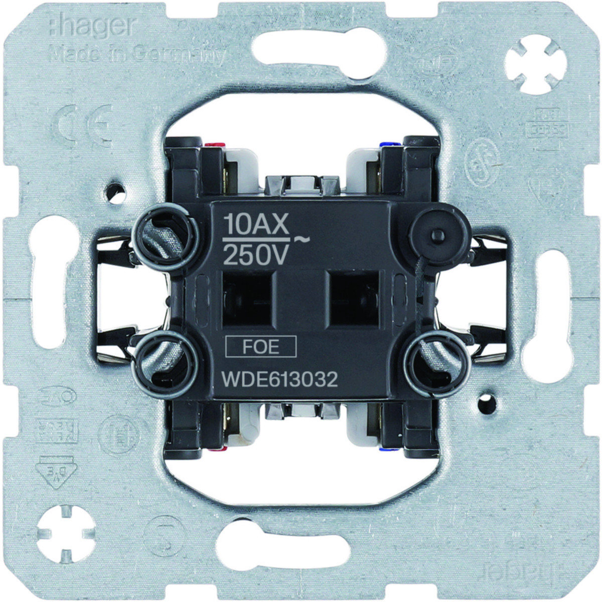 Hager Basiselementen Schakelaar 2-polig 10 ax zonder spreidklemmen