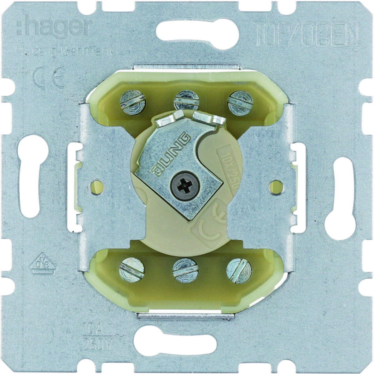 Hager Basiselementen Wisselschakelaar 2-polig voor sleutelcilinder (niet voor ip44)