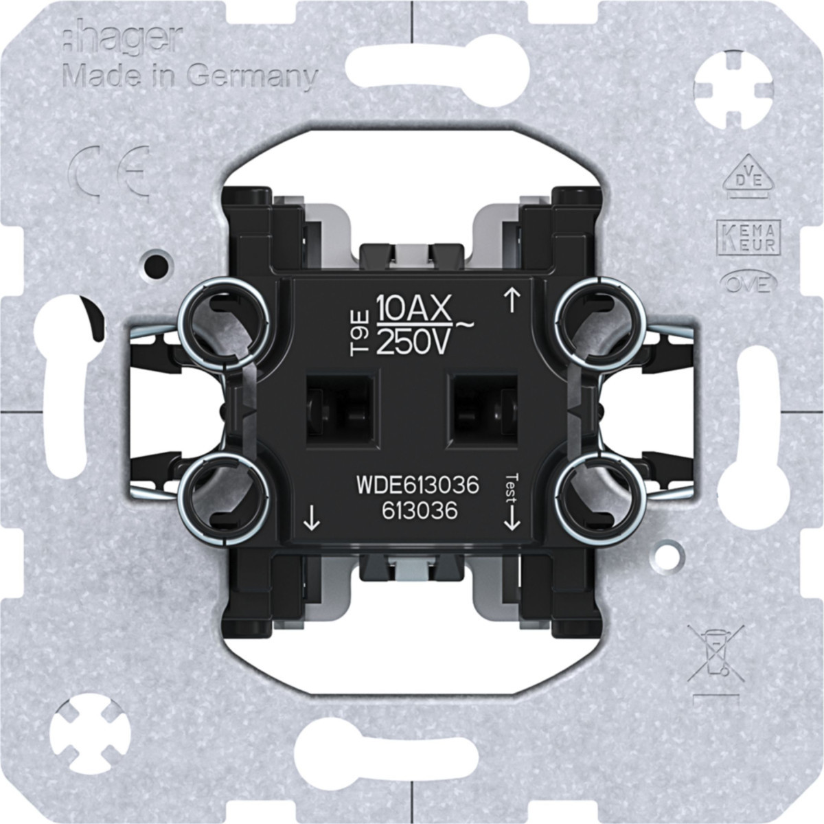 Hager Basiselementen Wisselschakelaar Zonder spreidklemmen