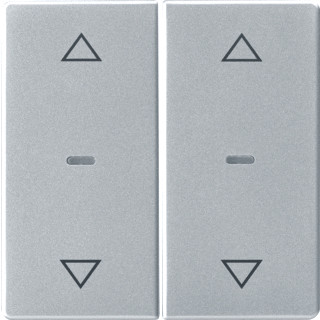 Berker Q.1/Q.3 tweedelige wip aan-/uit-schakelaar aluminium