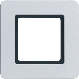 Berker Q.7 afdekraam 1V horizontaal en verticaal aluminium ip20