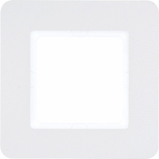 Berker Q7 afdekraam 1V horizontaal en verticaal wit ip20