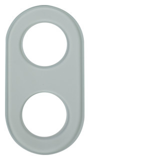 Hager berker Afdekraam 2-V, glas, helder