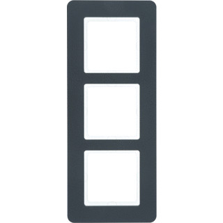 Berker Q7 afdekraam 3V horizontaal en verticaal antraciet ip20