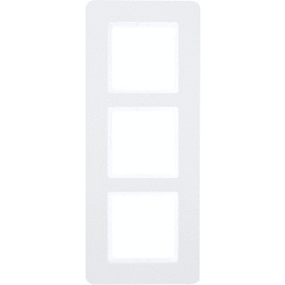 Berker Q7 afdekraam 3V horizontaal en verticaal wit ip20