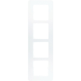 Berker Q7 afdekraam 4V horizontaal en verticaal wit ip20