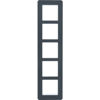 Berker Q7 afdekraam 5V horizontaal en verticaal antraciet ip20