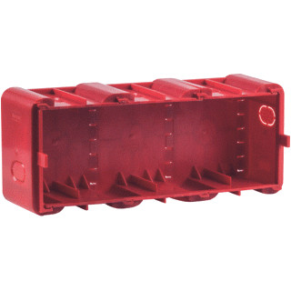 Berker Behuizing 3-V.inbouw vlak rood