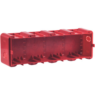 Berker Behuizing 4-V.inbouw vlak rood