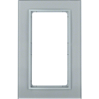 Berker B.7 afdekraam 1V verticaal aluminium ip20