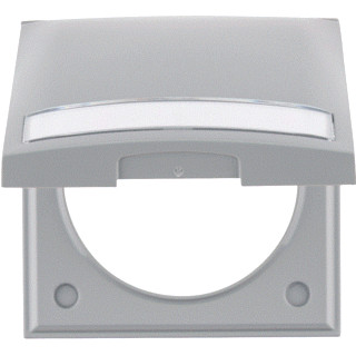 Berker Integro afdekraam 1V verticaal grijs ip20