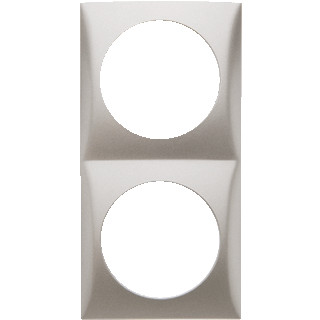 Hager Berker Integro Flow afdekraam 2-voudig edelstaal mat, gelakt