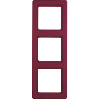 Hager Berker Q.1 afdekraam 3-voudig rood, fluweel