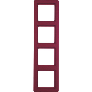 Hager Berker Q.1 afdekraam 4-voudig rood, fluweel