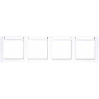 Berker Q.1 afdekraam 4V horizontaal wit ip20