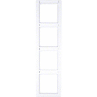 Berker Q.1 afdekraam 4V verticaal wit ip20