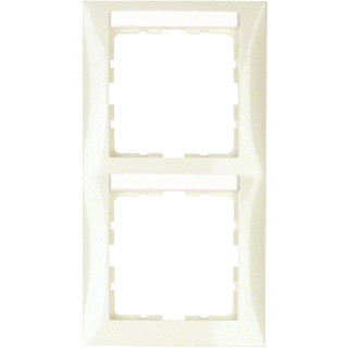 Berker S.1 afdekraam 2V verticaal wit ip20