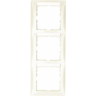 Berker S.1 afdekraam 3V verticaal wit ip20