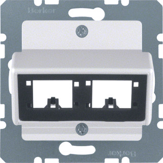 Berker Onderdeel/centraalplaat modular-jack centraalplaat voor tussenring aluminium