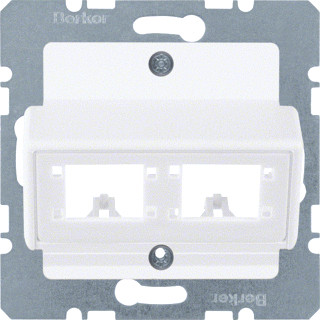 Berker Onderdeel/centraalplaat modular-jack centraalplaat voor tussenring wit