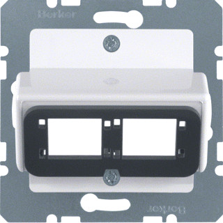 Berker Onderdeel/centraalplaat modular-jack centraalplaat voor tussenring wit