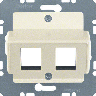 Berker Onderdeel/centraalplaat modular-jack centraalplaat voor tussenring wit