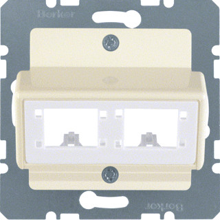 Berker Onderdeel/centraalplaat modular-jack centraalplaat voor tussenring wit