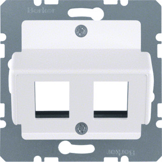 Berker Onderdeel/centraalplaat modular-jack centraalplaat voor tussenring wit