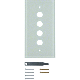 Berker TS afdekraam 4V horizontaal en verticaal natuurkleur ip20