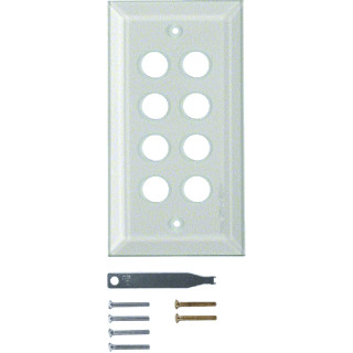 Berker TS afdekraam 8V horizontaal en verticaal natuurkleur ip20