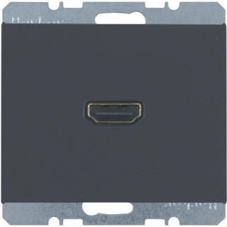 Berker Onderdeel/centraalplaat hdmi basiselement met centrale afdekplaat antraciet