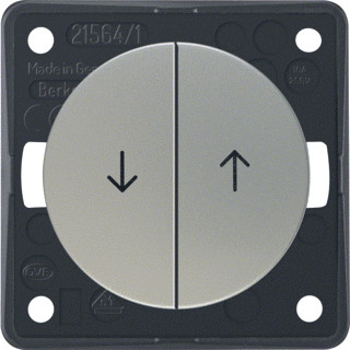 Hager Berker Integro Flow jaloezie-impulsdrukker chroom mat, gelakt