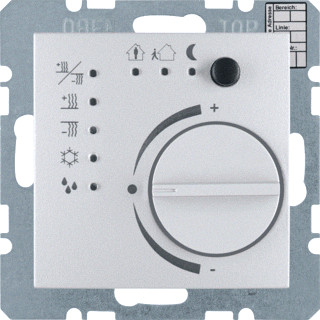 Berker KNX therm.met regelknop berker S.1/B.3/B.7 alulook