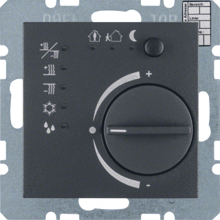 Berker KNX therm.met regelknop berker S.1/B.3/B.7 antraciet