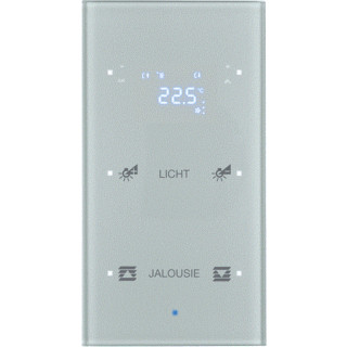 Berker KNX-touch met therm.geconfig.2-V berker TS sensor glas alu