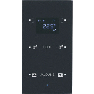 Berker KNX-touch met therm.geconfig.2-V berker TS sensor glas zwart