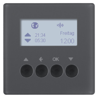 Hager Berker Berker.net, KNX-RF jaloezie schakelklok, Q antraciet