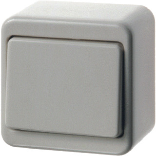 Hager Berker opbouw kruisschakelaar, met kabel- en kanaalinvoer crèmewit glanzend