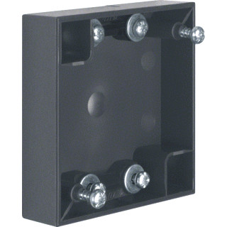 Hager Berker Integro Flow opbouwbehuizing vlak, 2 trekontlastingen antraciet glanzend